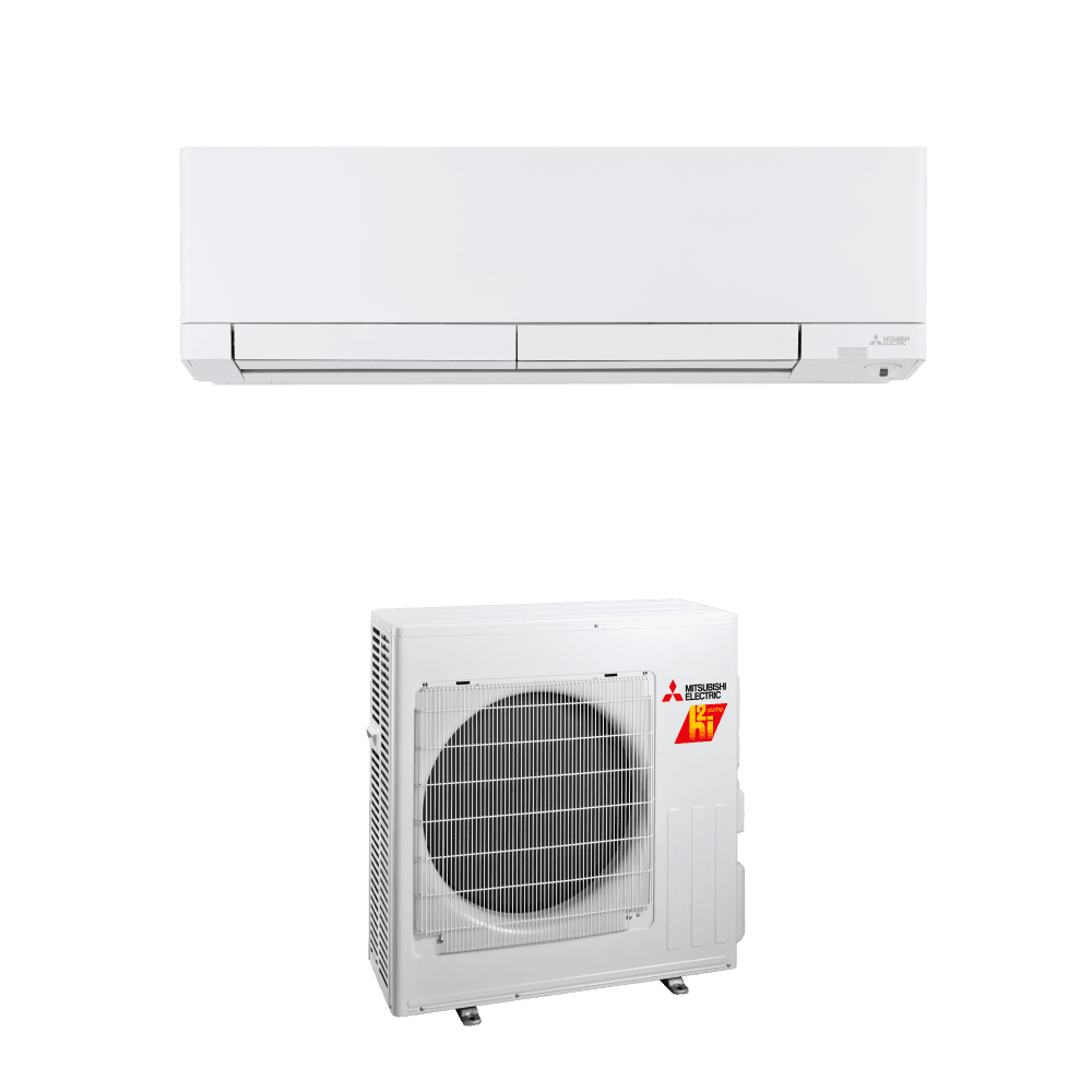 Mitsubishi Electric wall-mounted ductless system with outdoor heat pump